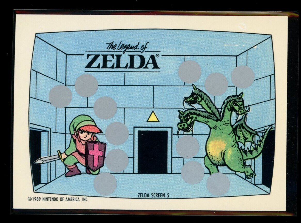 THE LEGEND OF ZELDA 1989 Topps Nintendo Scratch-Off Screen 5 NM C3 Nintendo Base Scratch Off - Hobby Gems