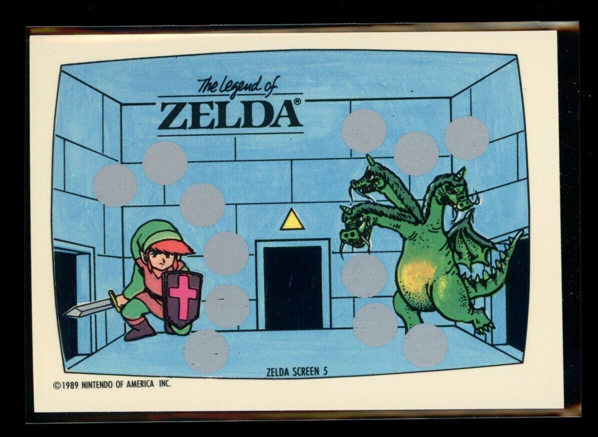 THE LEGEND OF ZELDA 1989 Topps Nintendo Scratch-Off Screen 5 NM C5 Nintendo Base Scratch Off - Hobby Gems