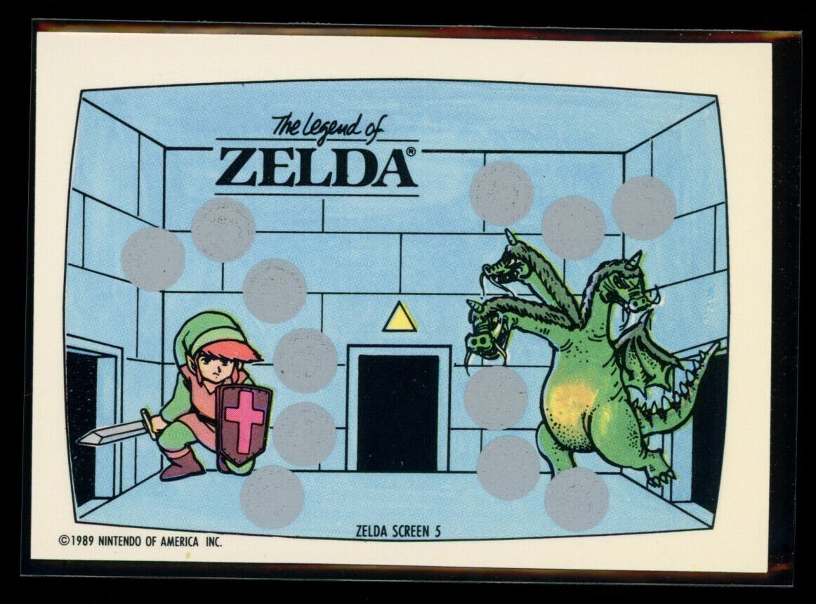 THE LEGEND OF ZELDA 1989 Topps Nintendo Scratch-Off Screen 5 NM C6 Nintendo Base Scratch Off - Hobby Gems