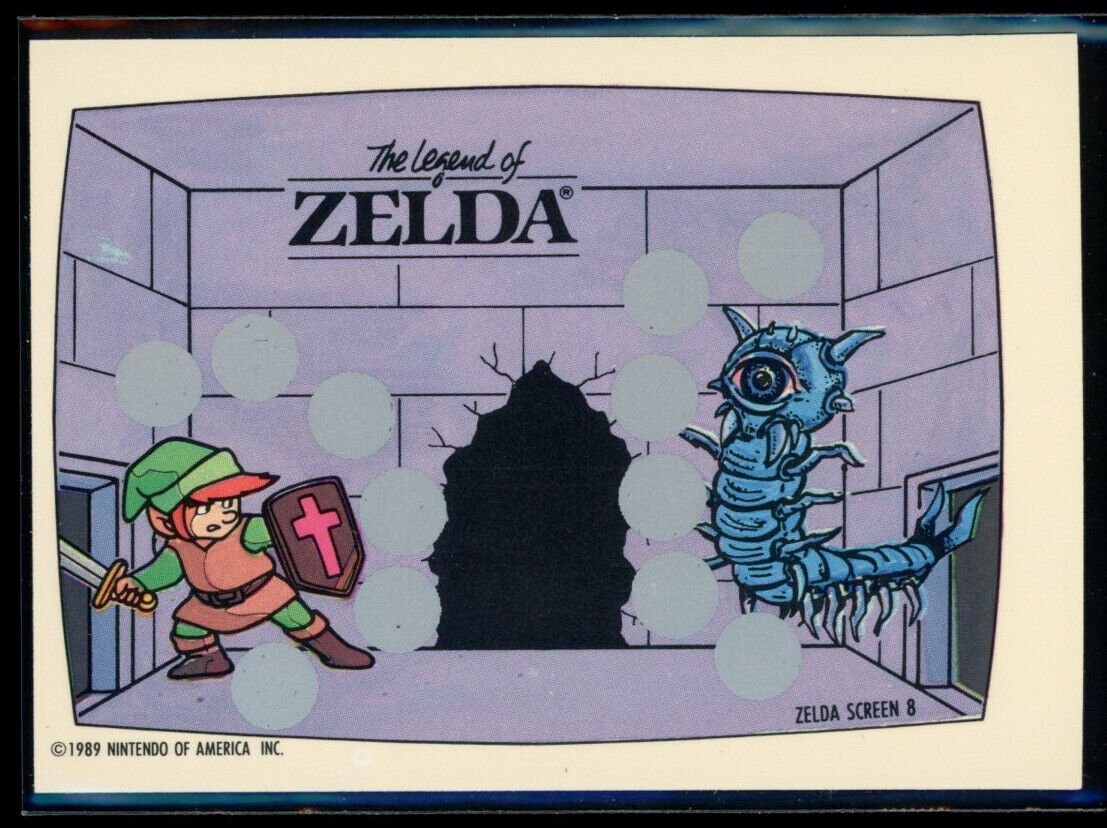 THE LEGEND OF ZELDA 1989 Topps Nintendo Scratch-Off Screen 8 NM C4 Nintendo Base Scratch Off - Hobby Gems
