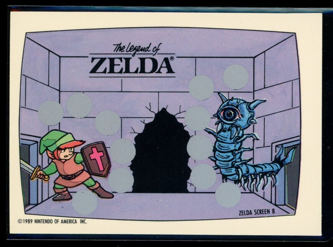 THE LEGEND OF ZELDA 1989 Topps Nintendo Scratch-Off Screen 8 NM C5 Nintendo Base Scratch Off - Hobby Gems