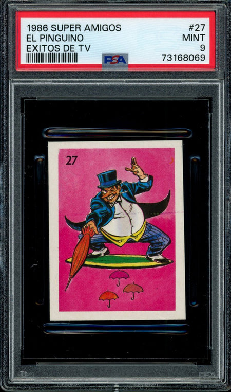 THE PENGUIN PSA 9 1986 Reyauca Super Amigos Exitos de TV #27 DC Comics Base Graded Cards - Hobby Gems