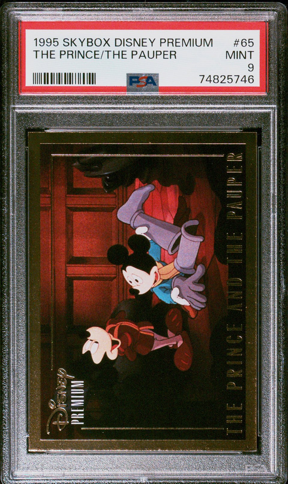 THE PRINCE AND THE PAUPER Mickey Mouse PSA 9 1995 Skybox Disney Premium #65 Disney Base Graded Cards - Hobby Gems