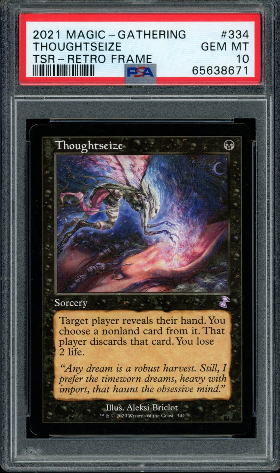 THOUGHTSEIZE PSA 10 2021 Time Spiral Remastered Magic the Gathering Timeshifted Retro 334 C1 Magic the Gathering Base Graded Cards - Hobby Gems