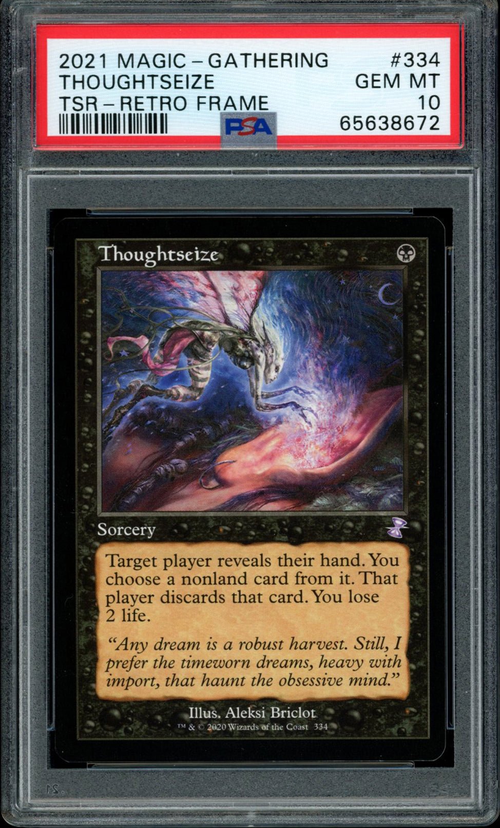 THOUGHTSEIZE PSA 10 2021 Time Spiral Remastered Magic the Gathering Timeshifted Retro 334 C2 Magic the Gathering Base Graded Cards - Hobby Gems