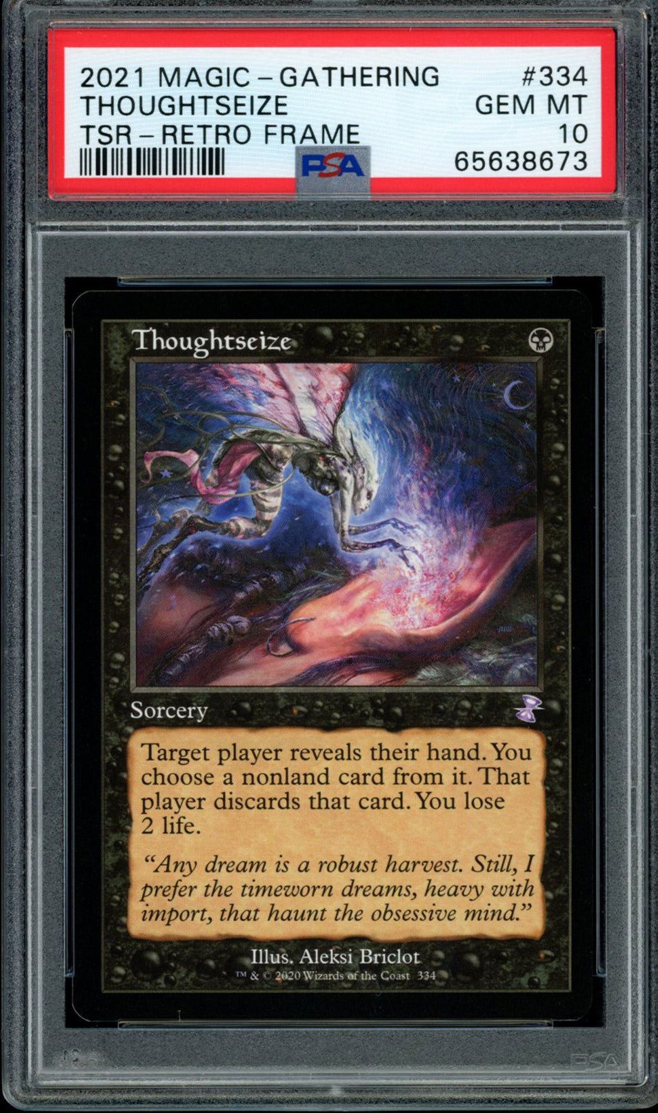 THOUGHTSEIZE PSA 10 2021 Time Spiral Remastered Magic the Gathering Timeshifted Retro 334 C3 Magic the Gathering Base Graded Cards - Hobby Gems