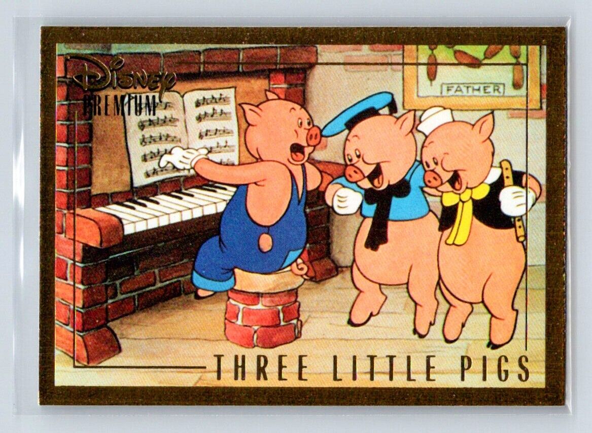 THREE LITTLE PIGS 1995 Skybox Disney Premium #55 C2 Disney Base - Hobby Gems