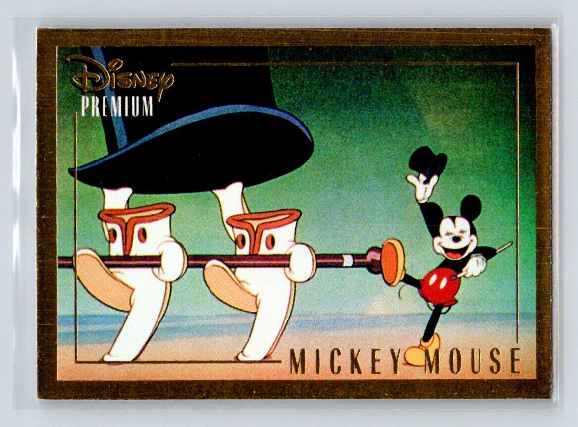 THRU THE MIRROR Mickey Mouse 1995 Skybox Disney Premium #4 C3 Disney Base - Hobby Gems