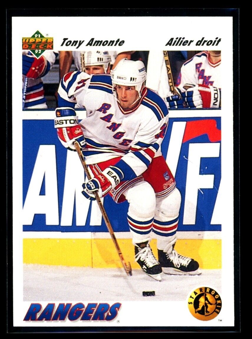 TONY AMONTE 1991-92 Upper Deck French #450 Hockey Base - Hobby Gems