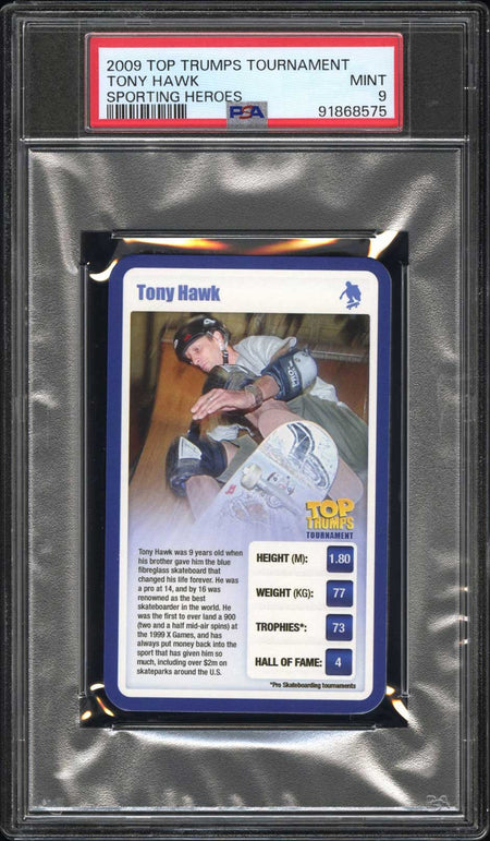 TONY HAWK PSA 9 2009 Top Trumps Tournament Sporting Heroes Skateboarding Base Graded Cards - Hobby Gems