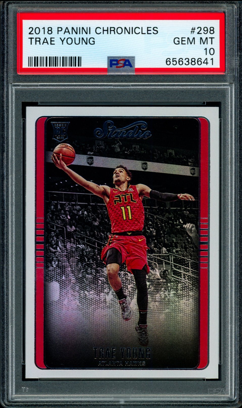 TRAE YOUNG PSA 10 2018-19 Panini Chronicles RC Studio #298 Basketball Base Graded Cards RC - Hobby Gems