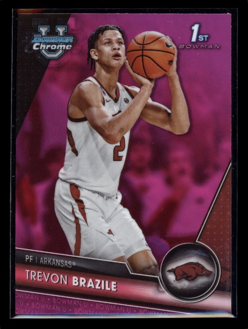 TREVON BRAZILE 2023-24 Bowman Chrome University Pink Refractor #8 Basketball Parallel - Hobby Gems