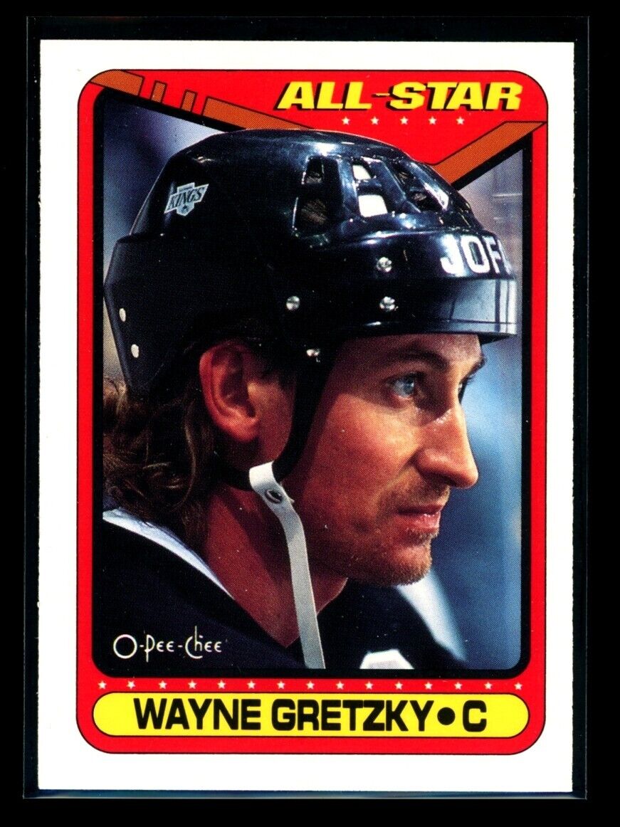 WAYNE GRETZKY 1990-91 O-Pee-Chee All-Star #199 C1 Hockey Base - Hobby Gems