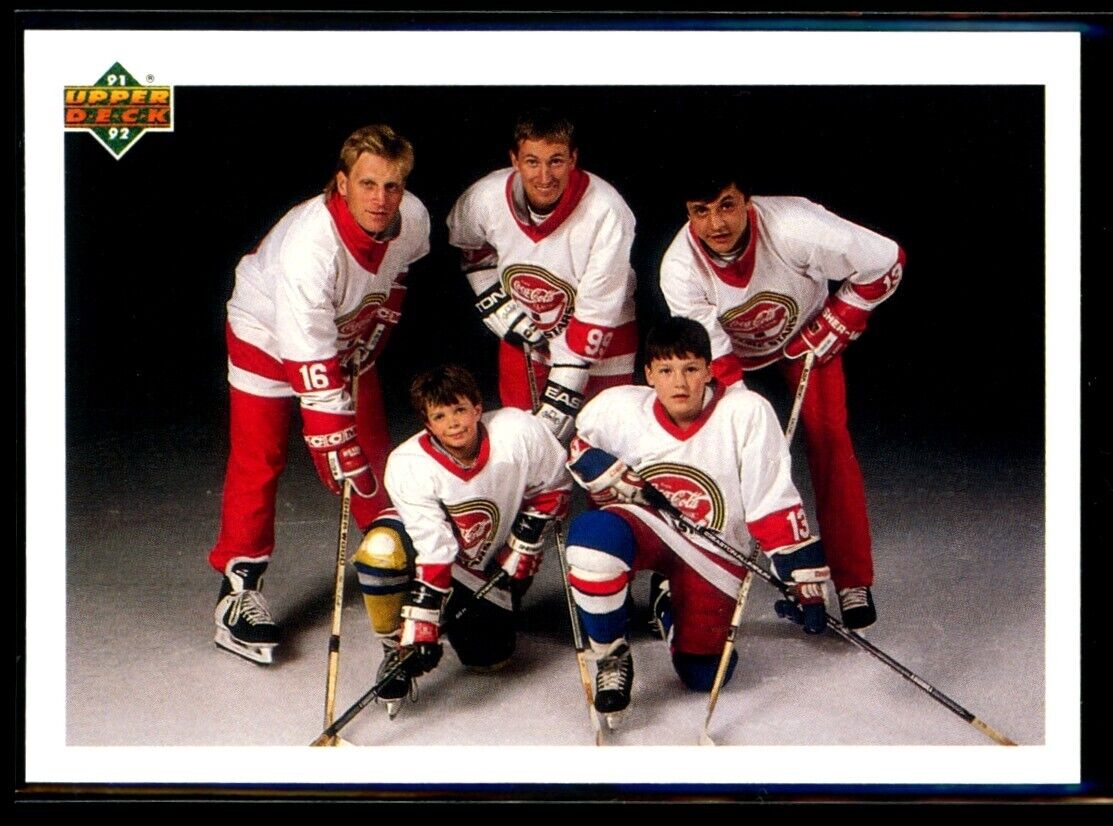 WAYNE GREZTKY KAMENSKY HULL 1991-92 Upper Deck French Glasnost on Ice #SP1 Hockey Insert - Hobby Gems