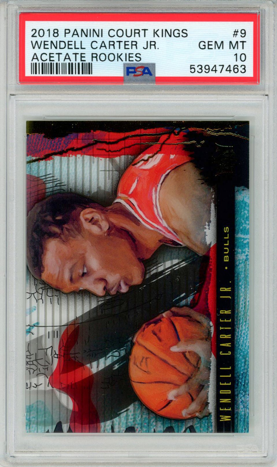 WENDELL CARTER JR PSA 10 2018-19 Panini Court Kings RC Acetate Rookies #9 Basketball Graded Cards Insert RC - Hobby Gems