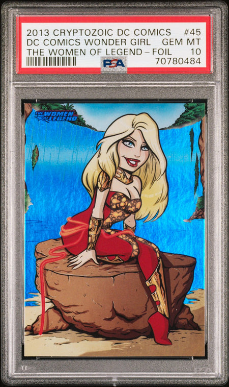 WONDER GIRL PSA 10 2013 DC Comics the Women of Legend Foil #45 DC Comics Graded Cards Parallel - Hobby Gems