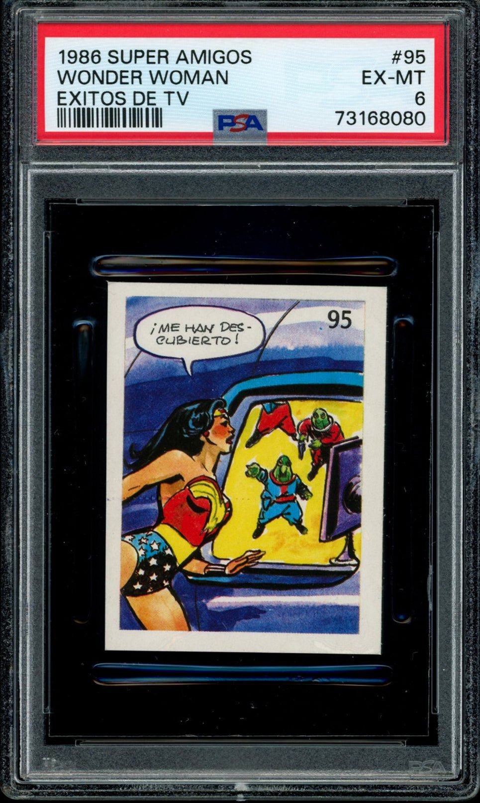 WONDER WOMAN PSA 6 1986 Reyauca Super Amigos Exitos de TV #95 DC Comics Base Graded Cards - Hobby Gems