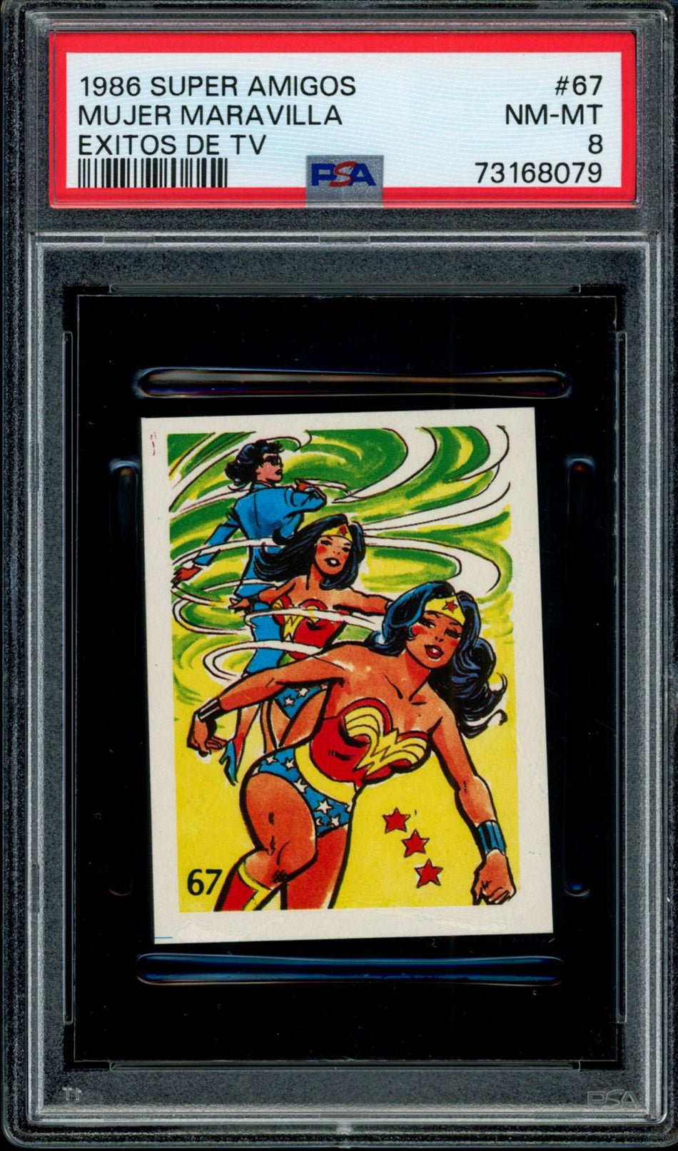 WONDER WOMAN PSA 8 1986 Reyauca Super Amigos Exitos de TV #67 DC Comics Base Graded Cards - Hobby Gems