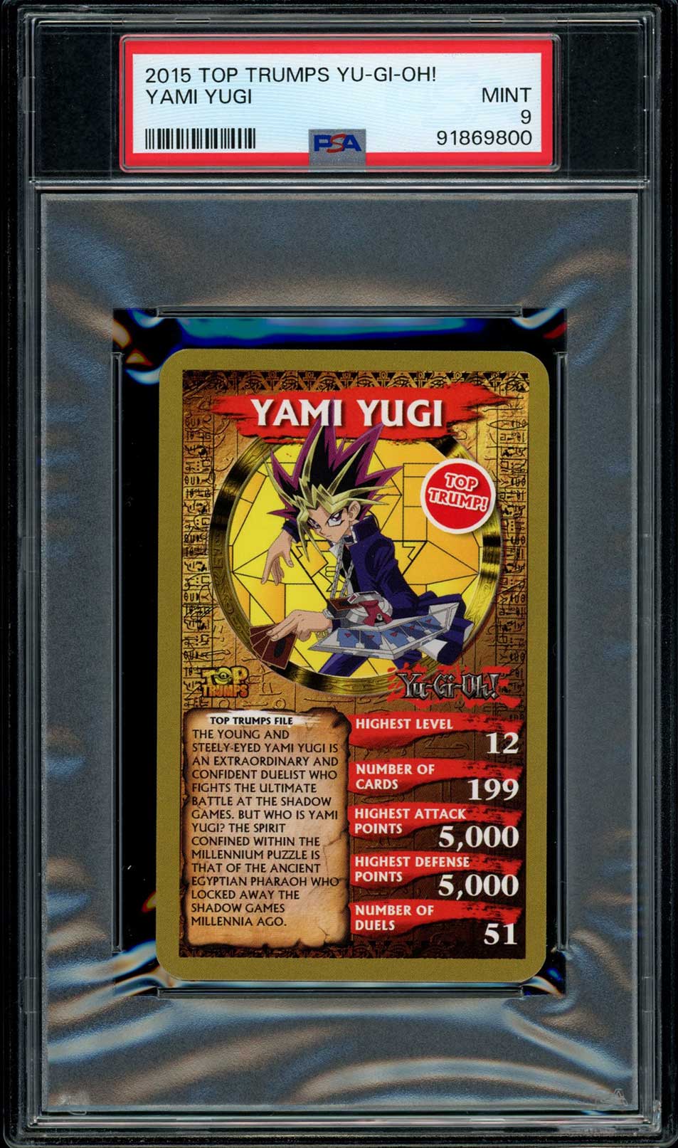 YAMI YUGI PSA 9 2015 Top Trumps Yu - Gi - Oh! Yu - Gi - Oh Base Graded Cards - Hobby Gems