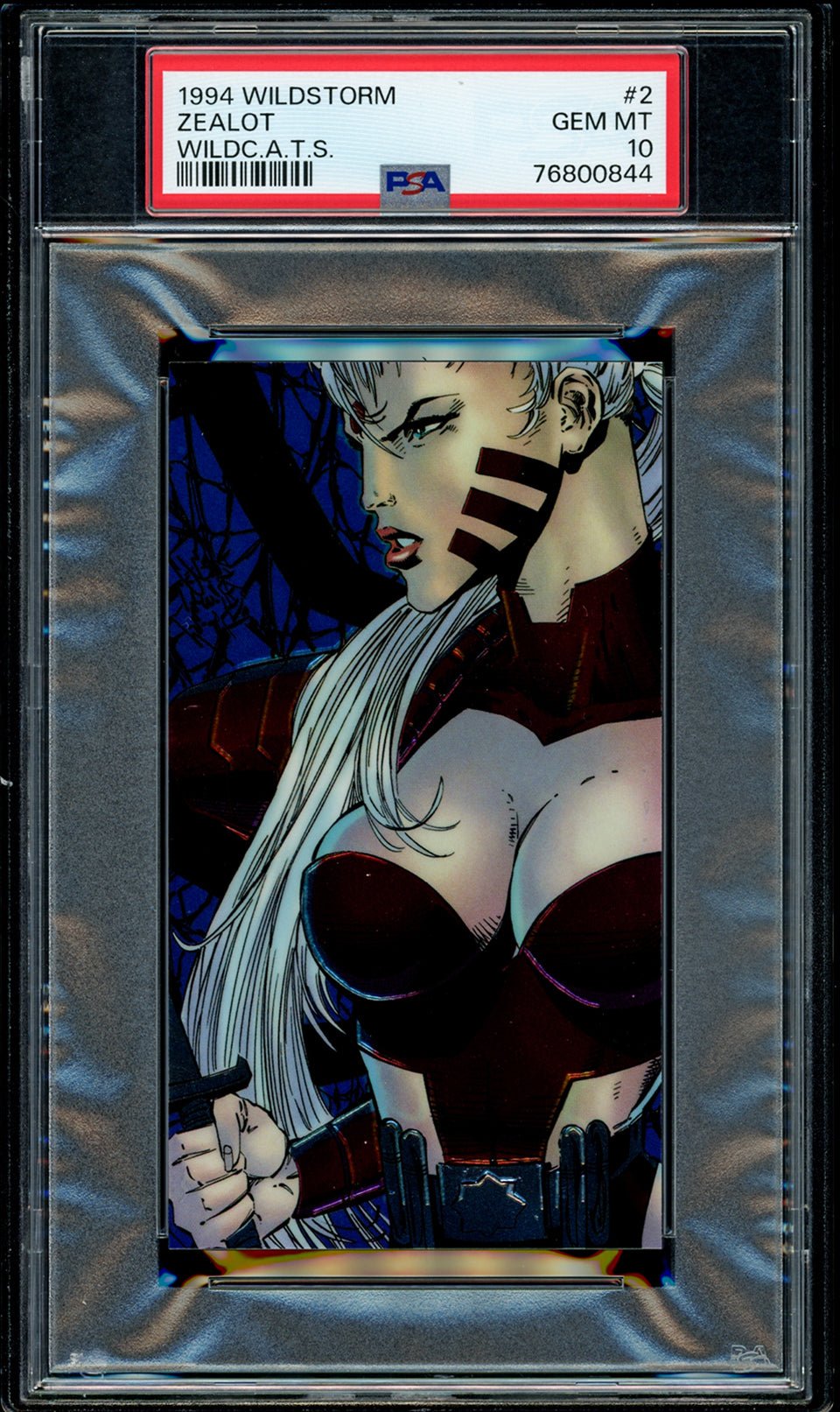 ZEALOT PSA 10 1994 Wildstorm WildC.A.T.S. Widevision #2 WildC.A.T.S. Base Graded Cards - Hobby Gems