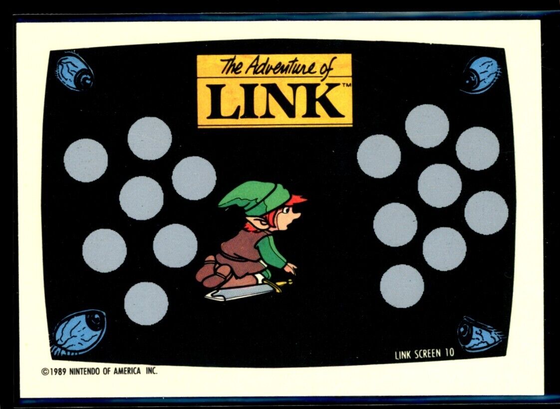 ZELDA II THE ADVENTURE OF LINK 1989 Topps Nintendo Scratch-Off Screen 10 NM C4 Nintendo Base Scratch Off - Hobby Gems
