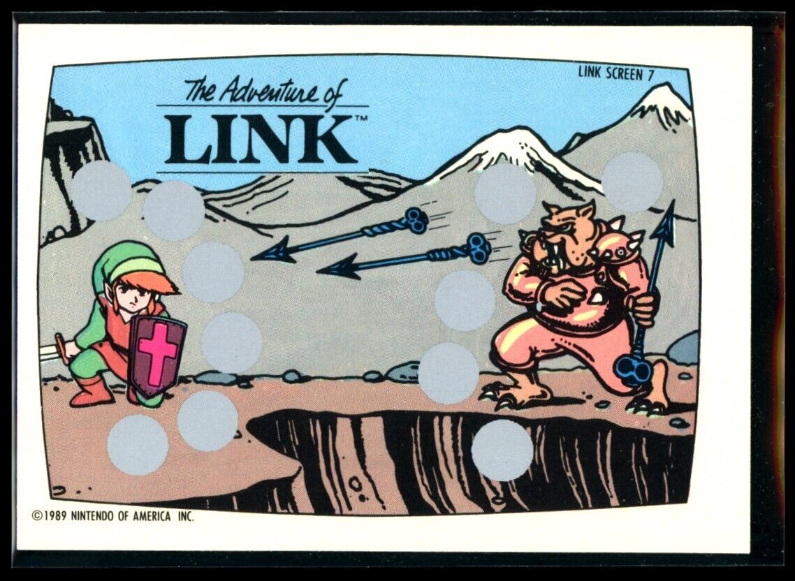 ZELDA II THE ADVENTURE OF LINK 1989 Topps Nintendo Scratch-Off Screen 7 NM C3 Nintendo Base Scratch Off - Hobby Gems