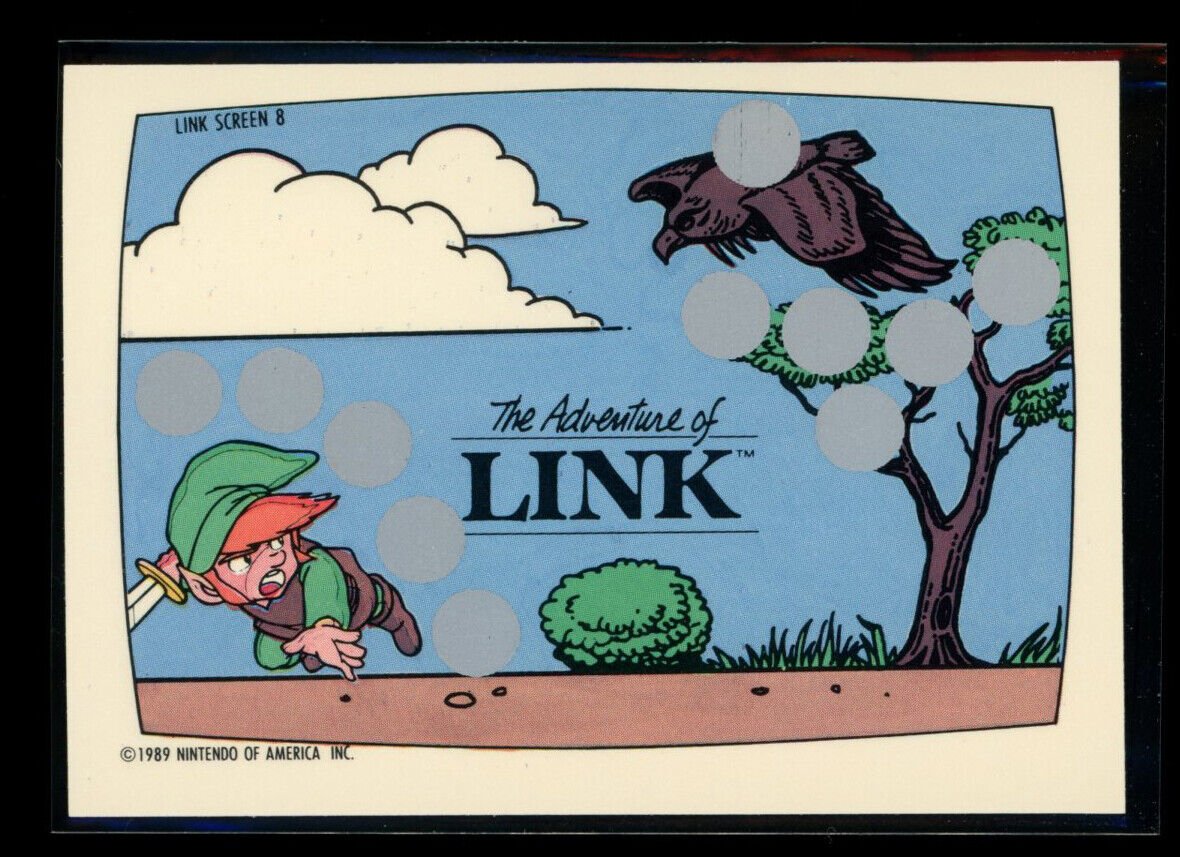 ZELDA II THE ADVENTURE OF LINK 1989 Topps Nintendo Scratch-Off Screen 8 NM C1 Nintendo Base Scratch Off - Hobby Gems