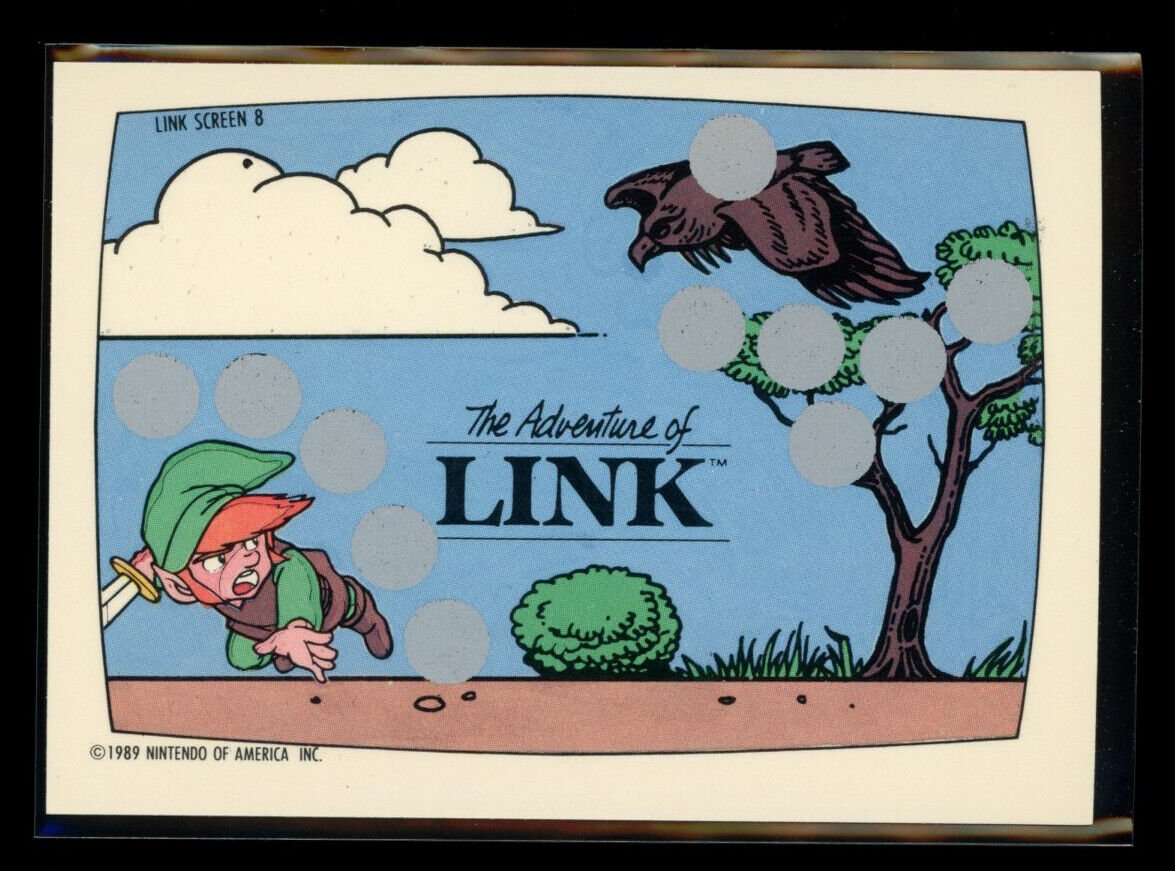 ZELDA II THE ADVENTURE OF LINK 1989 Topps Nintendo Scratch Off Screen 8 NM C2 Nintendo Base Scratch Off - Hobby Gems