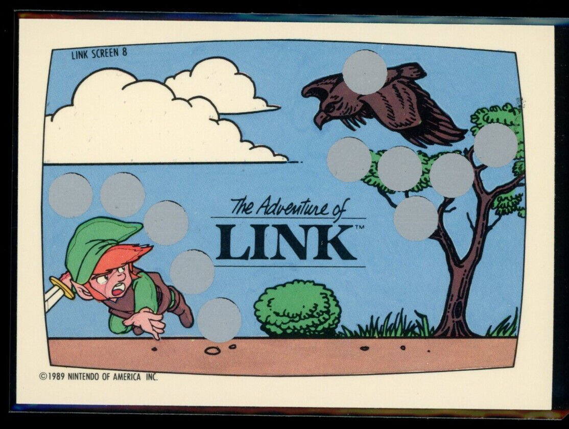 ZELDA II THE ADVENTURE OF LINK 1989 Topps Nintendo Scratch-Off Screen 8 NM C5 Nintendo Base Scratch Off - Hobby Gems