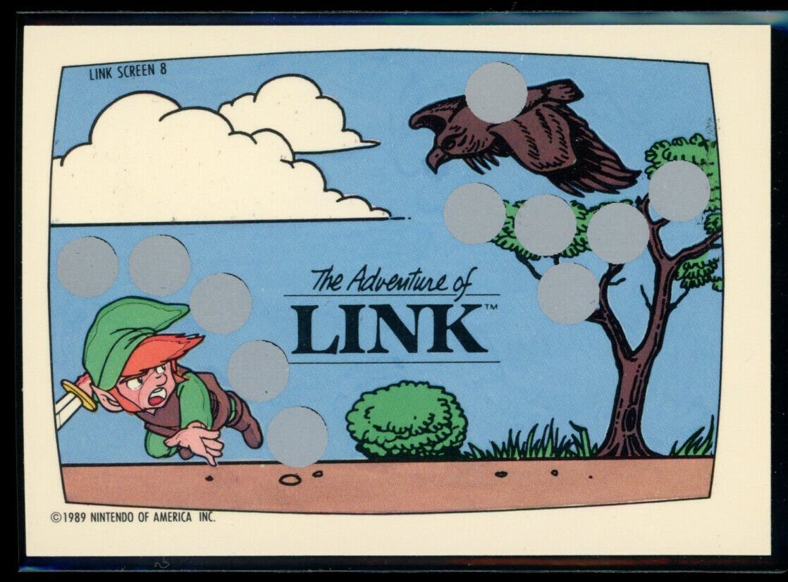 ZELDA II THE ADVENTURE OF LINK 1989 Topps Nintendo Scratch-Off Screen 8 NM C6 Nintendo Base Scratch Off - Hobby Gems