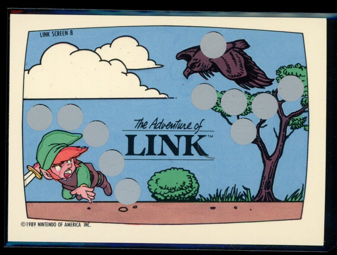 ZELDA II THE ADVENTURE OF LINK 1989 Topps Nintendo Scratch-Off Screen 8 NM C7 Nintendo Base Scratch Off - Hobby Gems